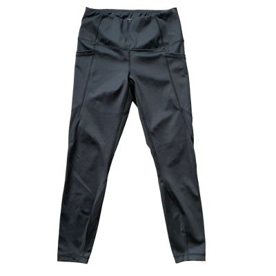 Black Womens Est. Small Leggings Active Pocket High Rise Crop Cropped Workout